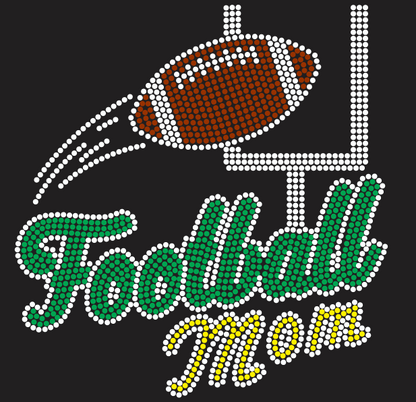 CLEARVIEW FOOTBALL MOM FIELD GOAL RHINESTONE DESIGN