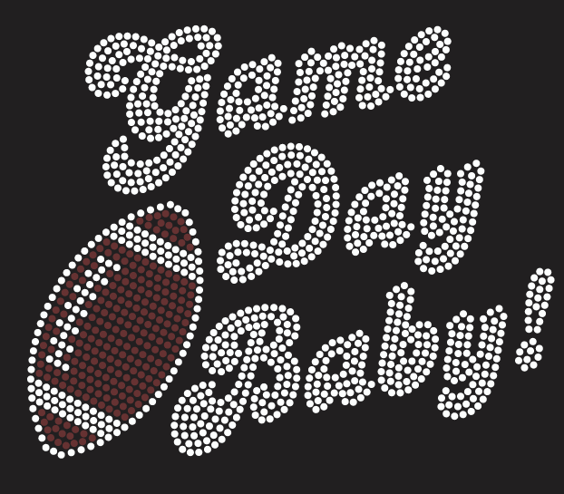 CLEARVIEW GAME DAY BABY RHINESTONE DESIGN