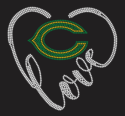 CLEARVIEW LOVE HEART RHINESTONE DESIG