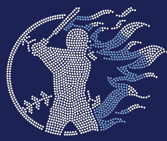 SJYG BASEBALL SILHOUETTE FLAMES NAVY SHIRT DESIGN