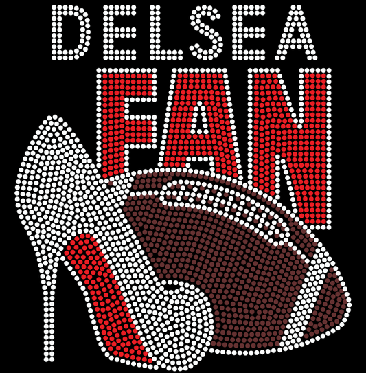 DELSEA HS FAN HIGH HEEL RHINESTONE DESIGN