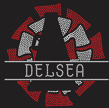 DELSEA HS POM MEGAPHONE RHINESTONE DESIGN