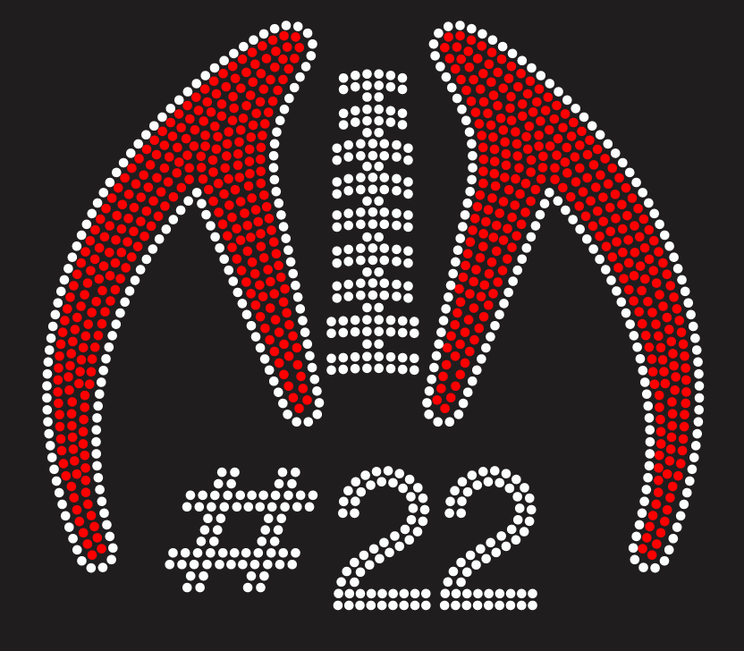 DELSEA HS SKELETON LACES ADD NUMBERS RHINESTONE DESIGN