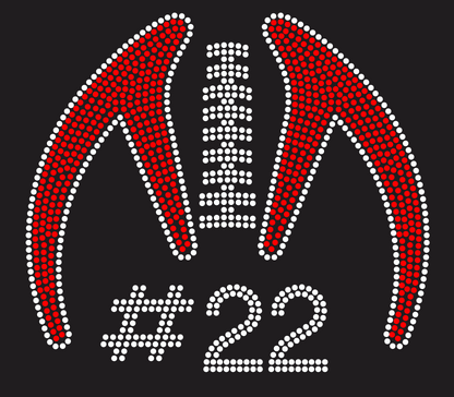 DELSEA HS SKELETON LACES ADD NUMBERS RHINESTONE DESIGN