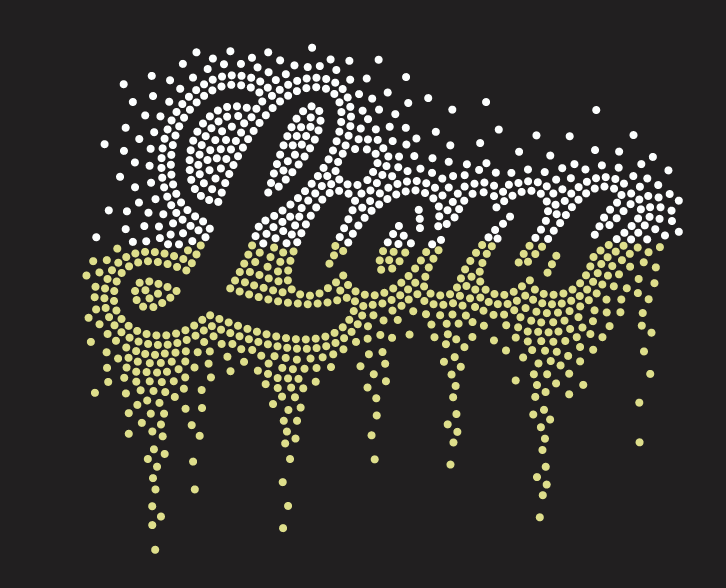 GT LIONS OMBRE SCATTER SCRIPT RHINESTONE DESIGN