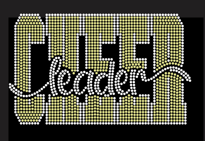 GT LIONS BOLD CHEER SCRIPT LEADER RHINESTONE DESIGN