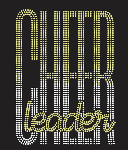 GT LIONS CHEER TALL LETTERING RHINESTONE DESIGN
