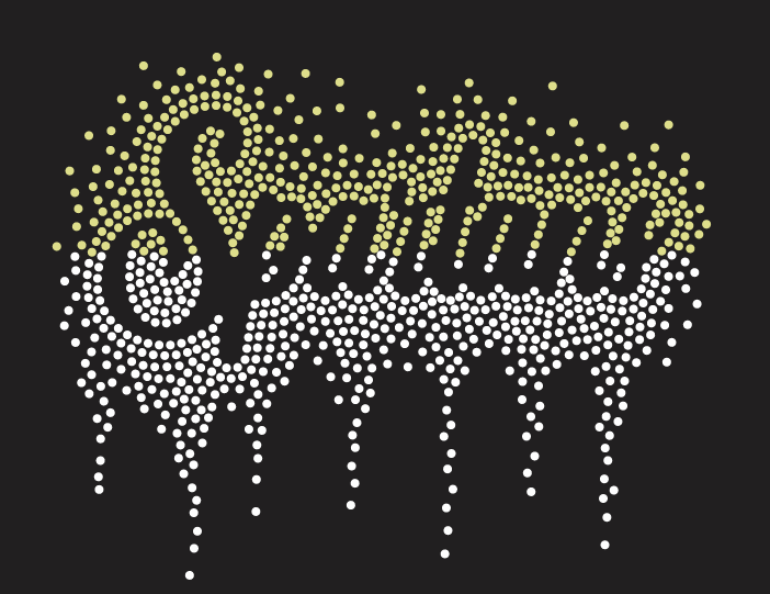 DEPTFORD OMBRE SCATTER SCRIPT RHINESTONE DESIGN