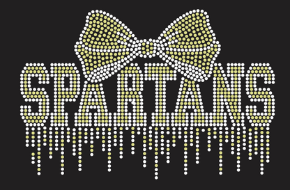 DEPTFORD SPARTANS BOW DRIP RHINESTONE DESIGN