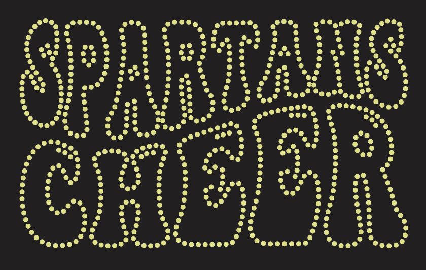DEPTFORD SPARTANS CHEER BUBBLE FONT RHINESTONE DESIGN