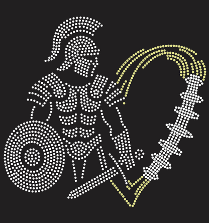 DEPTFORD FULL SPARTAN WITH HEART LACES RHINESTONE DESIGN