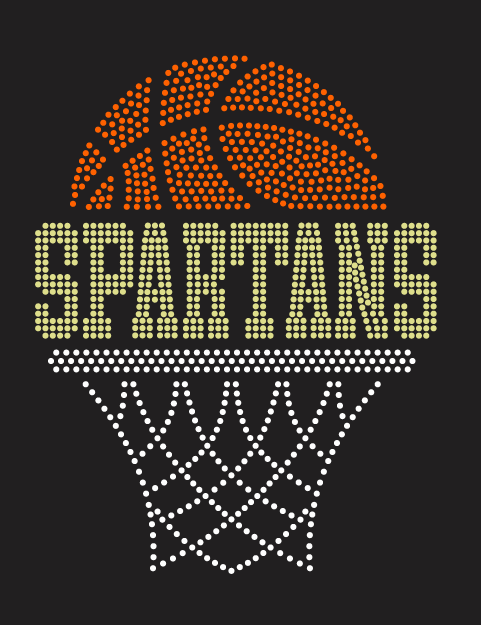 DEPTFORD BASKETBALL NET RHINESTONE DESIGN