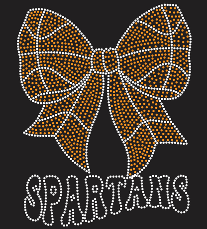 DEPTFORD BASKETBALL BOW RHINESTONE DESIGN