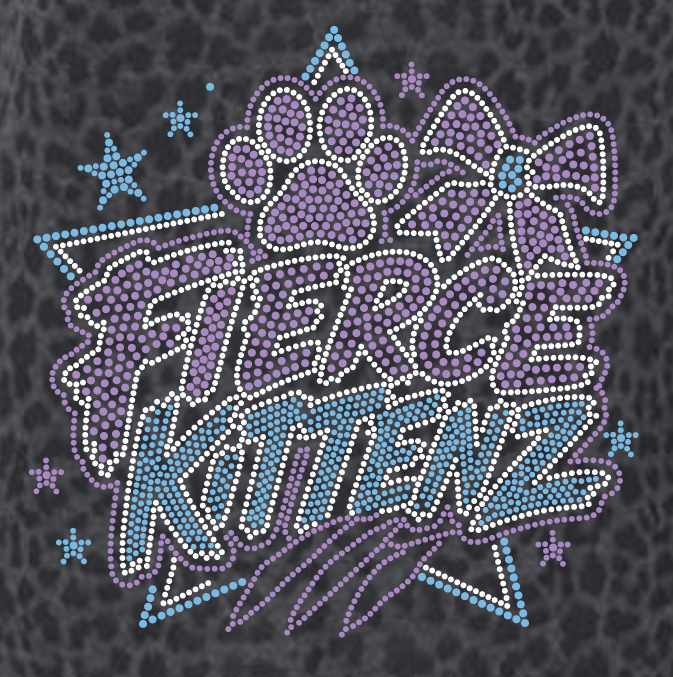 JCI FIERCE KITTENZ BLACK/GRAY LEOPARD APPAREL