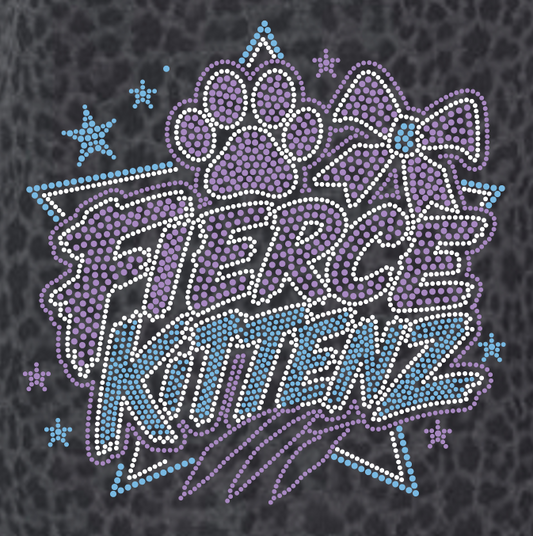 JCI FIERCE KITTENZ BLACK/GRAY LEOPARD APPAREL