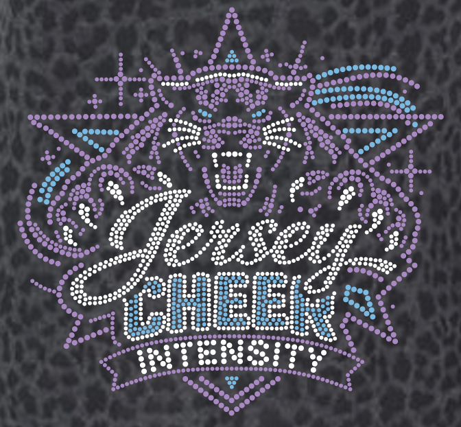 JCI JERSEY CHEER INTENSITY BLACK/GRAY LEOPARD APPAREL