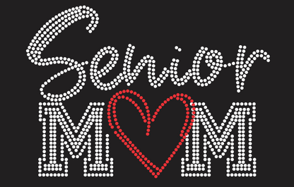 DELSEA HS SENIOR MOM WITH HEART RHINESTONE DESIGN