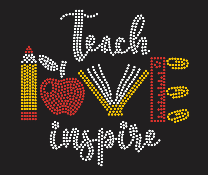 OAK KNOLL TEACH LOVE INSPIRE Rhinestone Design