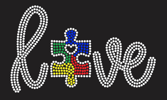 WHITEHALL LOVE PUZZLE PIECE Rhinestone Design