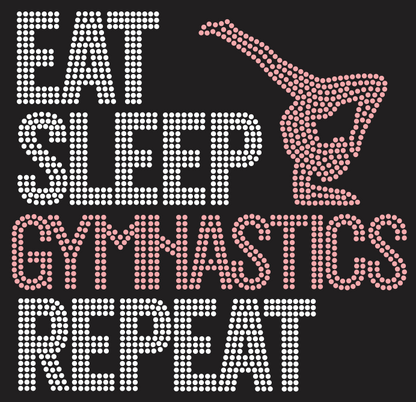 ACG EAT SLEEP GYMNASTICS REPEAT RHINESTONE DESIGN