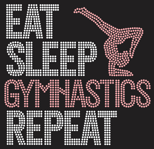 ACG EAT SLEEP GYMNASTICS REPEAT RHINESTONE DESIGN