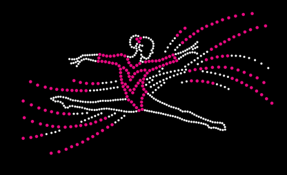 ACG GYMNAST WITH BURSTS RHINESTONE DESIGN