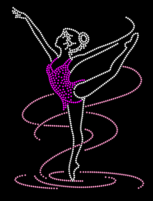 ACG SWIRLING GYMNAST RHINESTONE DESIGN