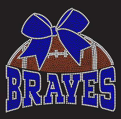 WMHS FOOTBALL WITH BOW DESIGN