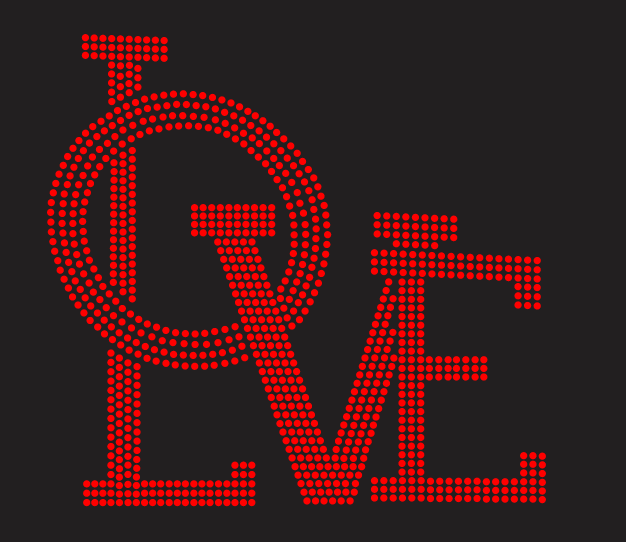 ABSTRACT LOVE Rhinestone Shirt