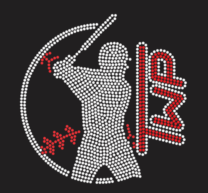 TWP BASEBALL PLAYER SILHOUETTE DESIGN