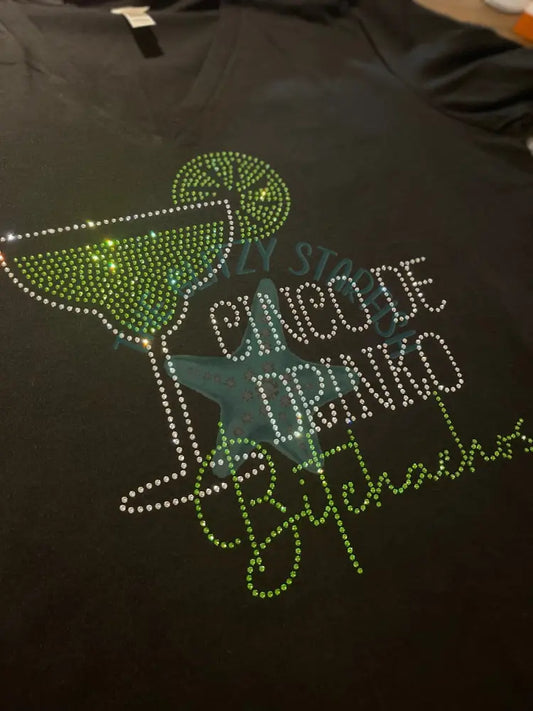 Cinco De Drinko Bitchachos Rhinestone Shirt