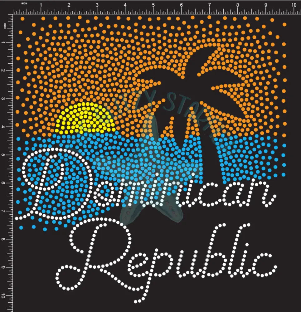 Dominican Republic Rhinestone Shirt