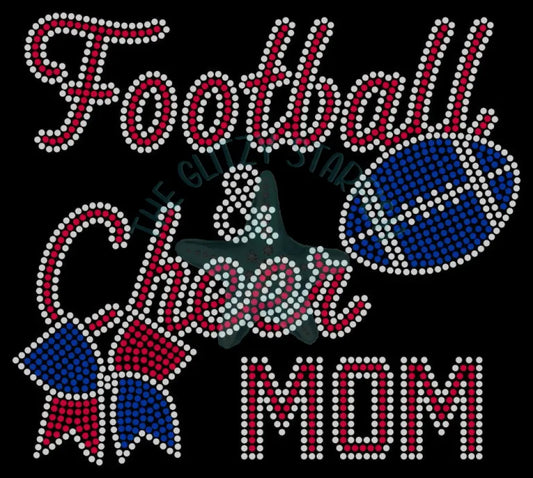 Football & Cheer Mom Rhinestone Shirt