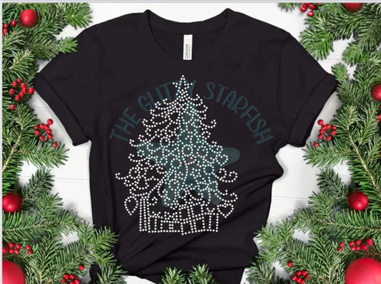 Full Christmas Tree Rhinestone Shirt