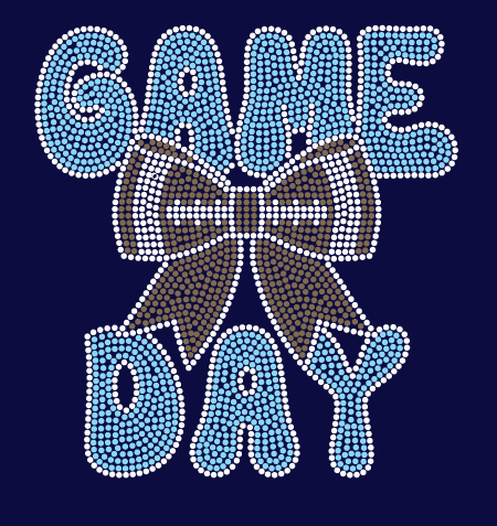GT STALLIONS GAME DAY FOOTBALL BOW BLING DESIGN