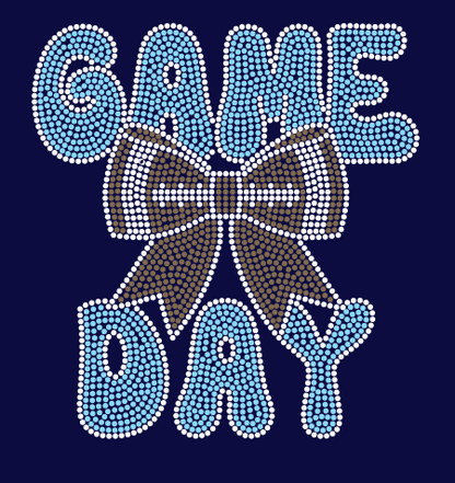 GT STALLIONS GAME DAY FOOTBALL BOW BLING DESIGN