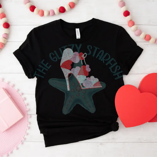 High Heel Hearts Rhinestone Shirt