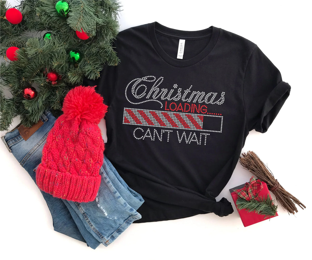 Christmas Loading Rhinestone Shirt