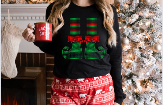 Elf Boots Rhinestone Shirt
