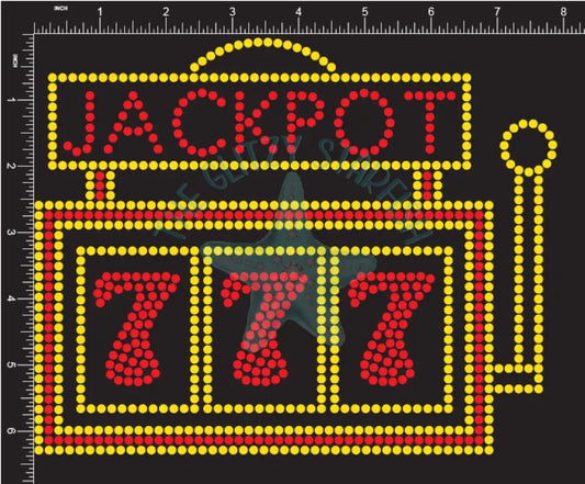 Jackpot 777 Rhinestone Tshirt Shirts/Tops