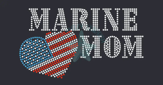 Marine Mom Rhinestone Tshirt