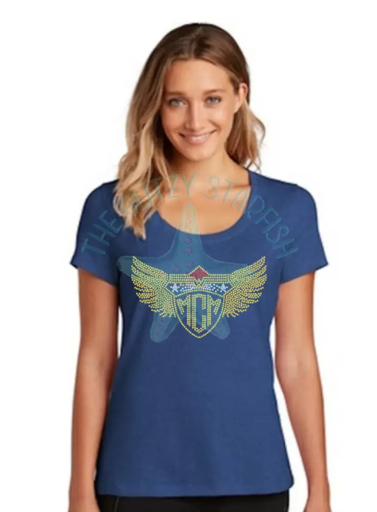 Mcm Short Sleeve Scoop Neck Tshirt
