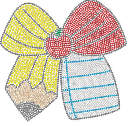 OAK KNOLL PENCIL BOW Rhinestone Design
