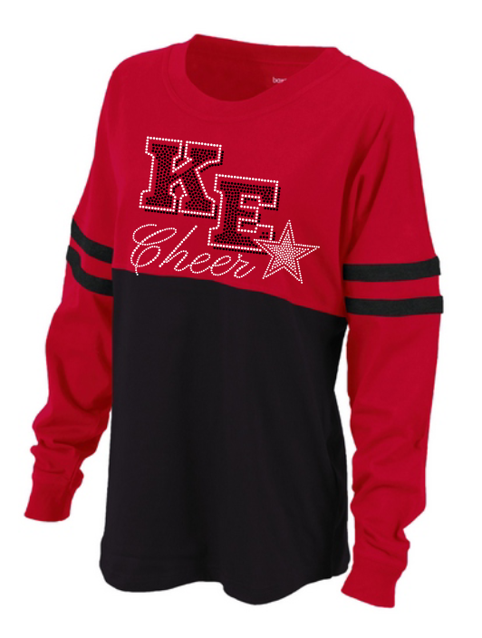 KE CHEER BLING POM POM JERSEY SWEATSHIRT