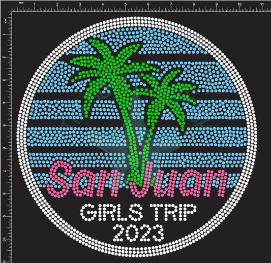 San Juan Girls Trip (Year) Rhinestone Shirt