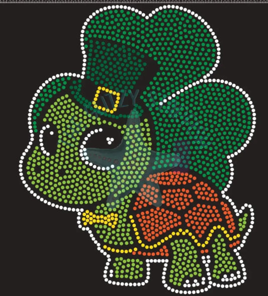 Shamrock Turtle Rhinestone Shirt