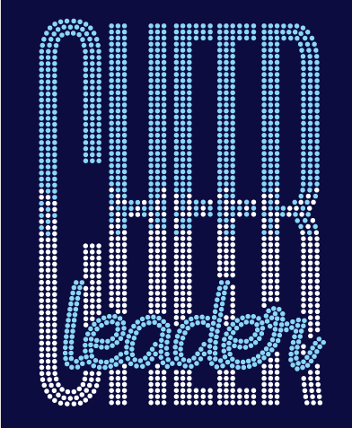 GT STALLIONS BOLD CHEER THIN FONT BLING DESIGN